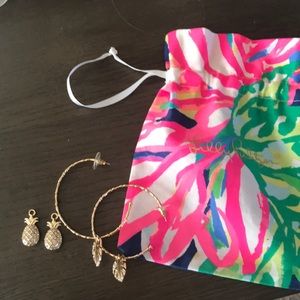 Lilly Pulitzer 3 in 1 Hoop earrings
